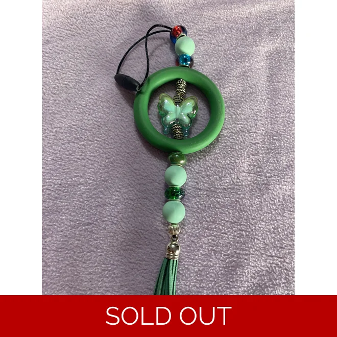 product Image for Cat charm green butterfly